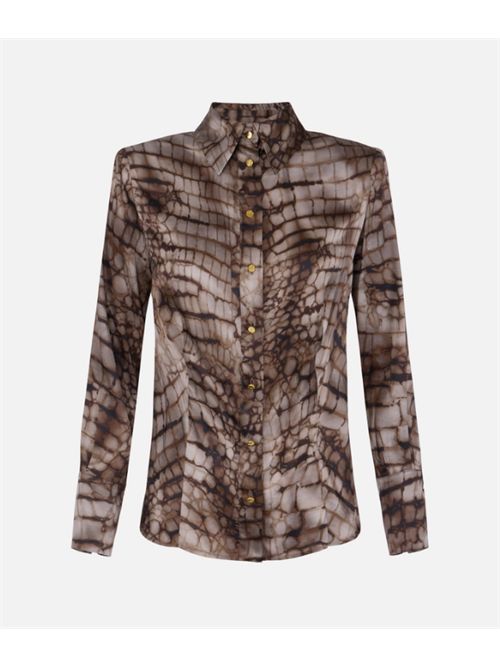 ALLIGATOR PRINT SHIRT ELISABETTA FRANCHI | CA13161E2644 cacao